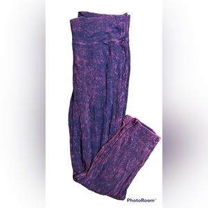 Acid wash straight leg pants